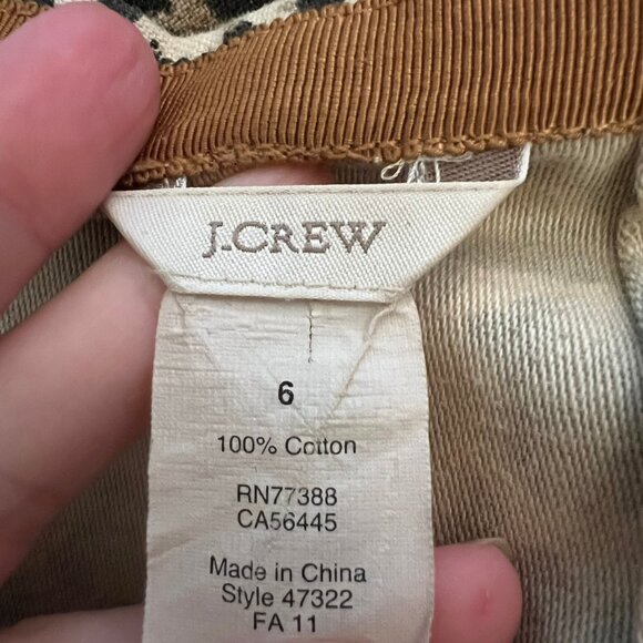 J.Crew Leopard Print Pencil Skirt Size 6 - Picture 4 of 4